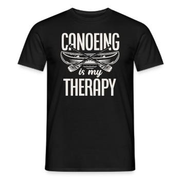 Canoe is my therapy - Men's T-Shirt - black - Front - AI Model Male 178 light (178cm)