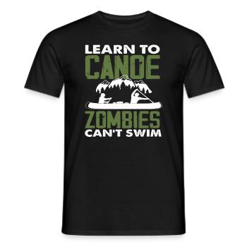 Funny Canoe Saying Canoeist - Men's T-Shirt - black - Front - AI Model Male 178 light (178cm)