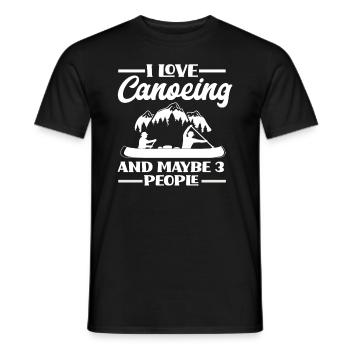 Chers canoë-kayakistes, - T-shirt homme - noir - Devant - AI Model Male 178 light (178cm)