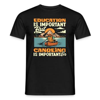 Canoë éducatif - T-shirt homme - noir - Devant - AI Model Male 178 light (178cm)