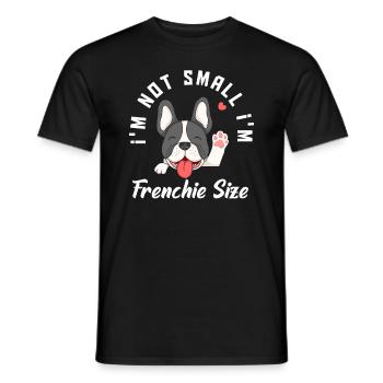 Pas petit bouledogue français chien chien - T-shirt homme - noir - Devant - AI Model Male 178 light (178cm)