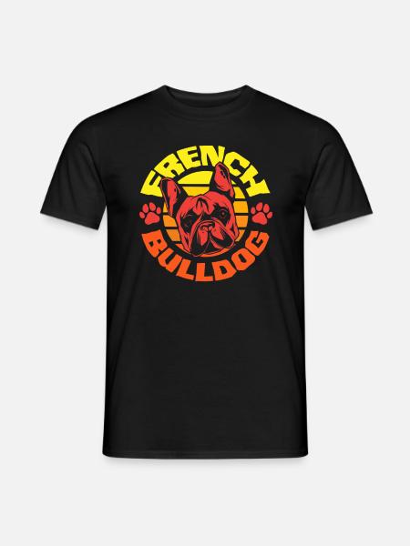 Französische Bulldogge - Männer T-Shirt - Schwarz
