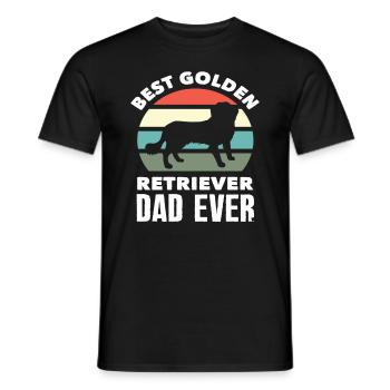 Best Golden Retriever Dad - Men's T-Shirt - black - Front - AI Model Male 178 light (178cm)
