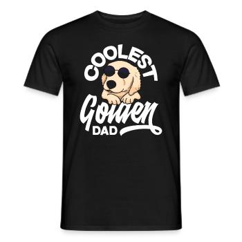 Cool Golden Retriever Dad - Men's T-Shirt - black - Front - AI Model Male 178 light (178cm)