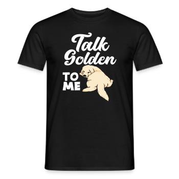 Stolz Golden Retriever Spruch - Männer T-Shirt - Schwarz - Vorne - AI Model Male 178 light (178cm)