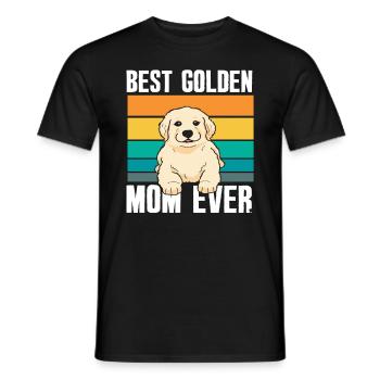 Meilleur Mama Golden Retriever - T-shirt homme - noir - Devant - AI Model Male 178 light (178cm)