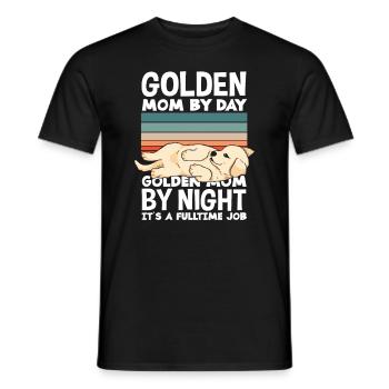 Lustiger Golden Retriever Mutter Spruch - Männer T-Shirt - Schwarz - Vorne - AI Model Male 178 light (178cm)
