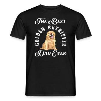 Golden Retriever Dad Gift - Men's T-Shirt - black - Front - AI Model Male 178 light (178cm)