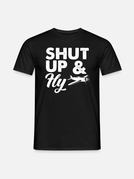 Pilot Flying Airplane Gift - Men's T-Shirt - black