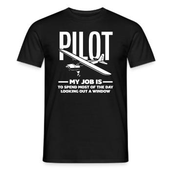 Pilote Pilote Professionnel Cadeau École de Pilotage - T-shirt homme - noir - Devant - AI Model Male 178 light (178cm)