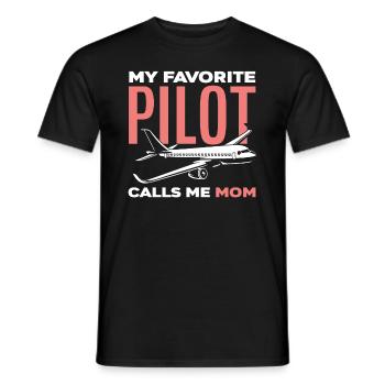 Piloten Mutter Mama Pilot - Männer T-Shirt - Schwarz - Vorne - AI Model Male 178 light (178cm)
