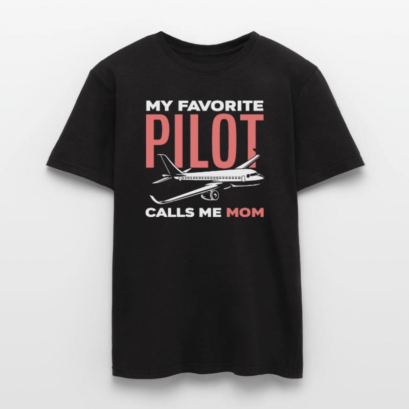 Piloten Mutter Mama Pilot Männer T-Shirt