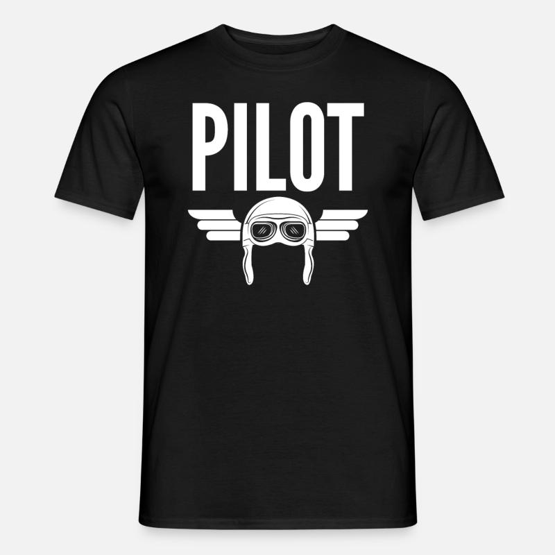Pilot - Männer T-Shirt - Schwarz
