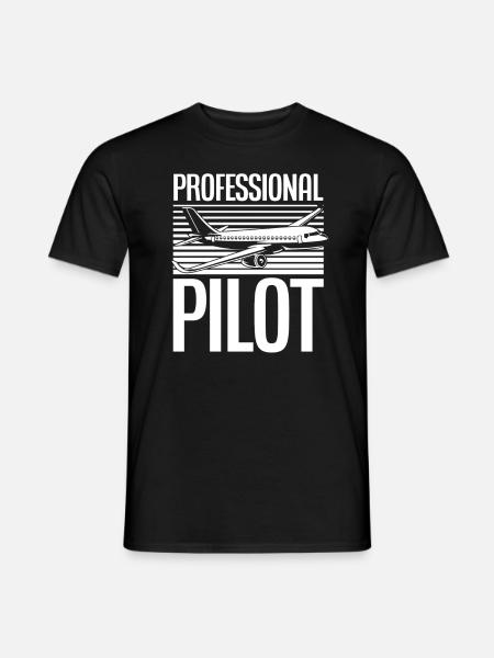 Berufspilot - Männer T-Shirt - Schwarz