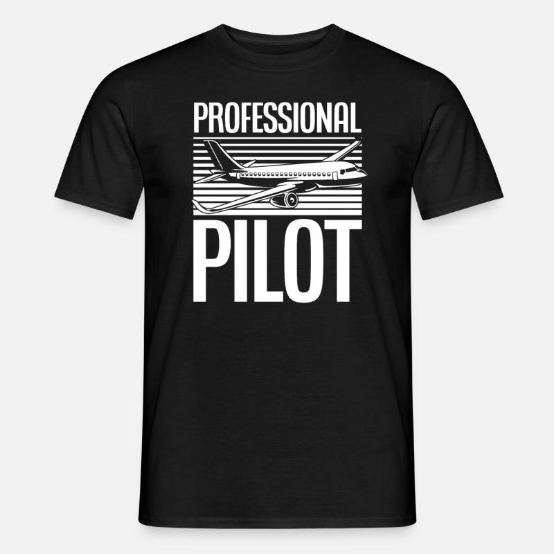 Berufspilot - Männer T-Shirt - Schwarz