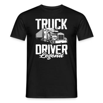 Légende du chauffeur de camion - T-shirt homme - noir - Devant - AI Model Male 178 light (178cm)