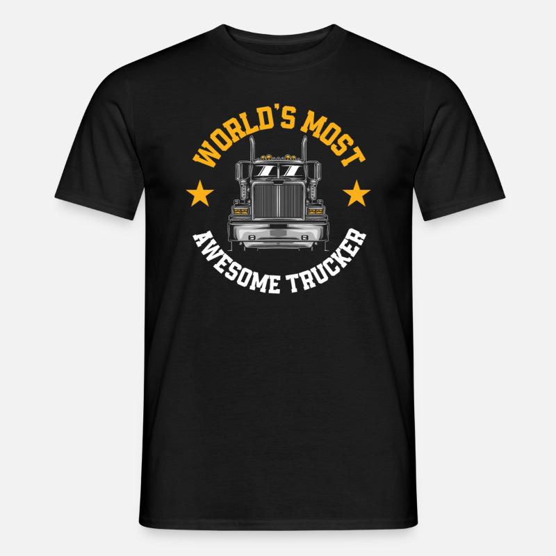 Lkw-Fahrer - Männer T-Shirt - Schwarz