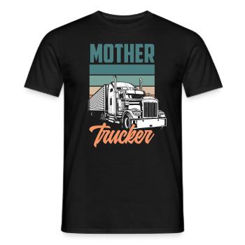 Rétro chauffeur de camion jeu de mots cadeau - T-shirt homme - noir - Devant - AI Model Male 178 light (178cm)