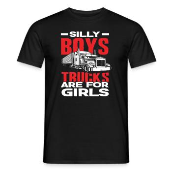 Chauffeur de camion femme femmes cadeau - T-shirt homme - noir - Devant - AI Model Male 178 light (178cm)