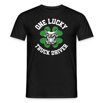 Chauffeur de camion de la Saint-Patrick Shamrock - T-shirt homme - noir - Devant - AI Model Male 178 light (178cm)