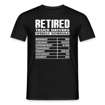 Rente Lkw-Fahrer - Männer T-Shirt - Schwarz - Vorne - AI Model Male 178 light (178cm)