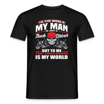Chauffeur de camion Mari Femme Amour - T-shirt homme - noir - Devant - AI Model Male 178 light (178cm)