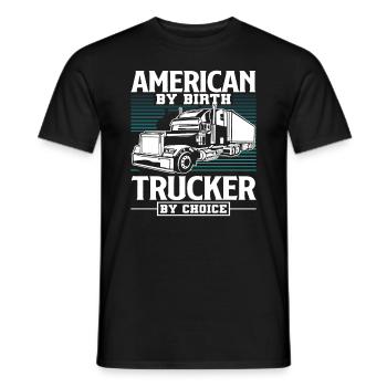 Chauffeur de camion Américain - T-shirt homme - noir - Devant - AI Model Male 178 light (178cm)
