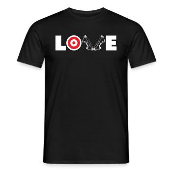 Love Archery Archery - Men's T-Shirt - black - Front - AI Model Male 178 light (178cm)
