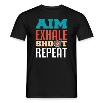 Archery Aiming Breathing Archery - Men's T-Shirt - black - Front - AI Model Male 178 light (178cm)