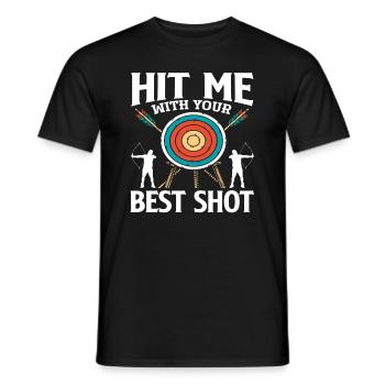 Bow Best Shot Archery - Men's T-Shirt - black - Front - AI Model Male 178 light (178cm)