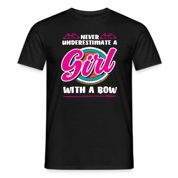 Archery Girl Archery - Men's T-Shirt - black - Front - AI Model Male 178 light (178cm)