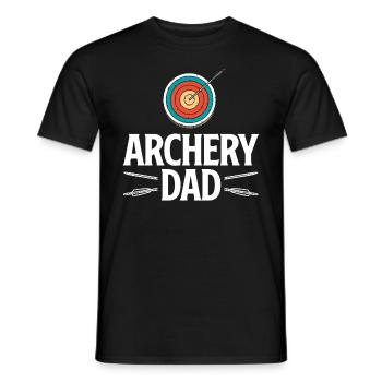 Bow Dad Father Archery - Men's T-Shirt - black - Front - AI Model Male 178 light (178cm)
