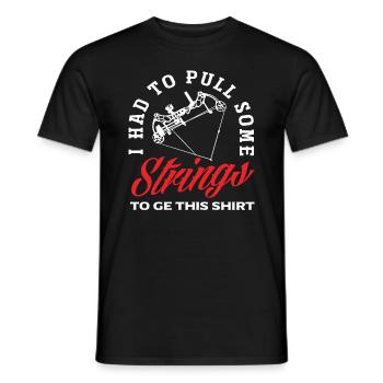 Bow Pun Archery - Men's T-Shirt - black - Front - AI Model Male 178 light (178cm)