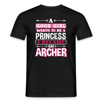 Love Archery Archery - Men's T-Shirt - black - Front - AI Model Male 178 light (178cm)