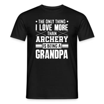 Archery Grandpa Archery - Men's T-Shirt - black - Front - AI Model Male 178 light (178cm)