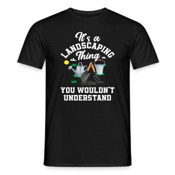 Landschaftsgärtner Gartenarbeit - Männer T-Shirt - Schwarz - Vorne - AI Model Male 178 light (178cm)