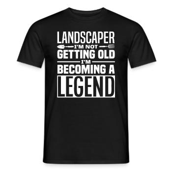 Landschaftsgärtner Legende - Männer T-Shirt - Schwarz - Vorne - AI Model Male 178 light (178cm)