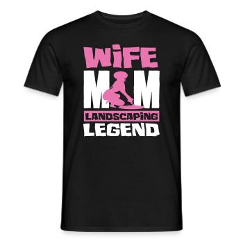Landschaftsgärtner Frau Mama - Männer T-Shirt - Schwarz - Vorne - AI Model Male 178 light (178cm)