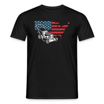 USA Flagge Amerika Landschaftsgärtner - Männer T-Shirt - Schwarz - Vorne - AI Model Male 178 light (178cm)