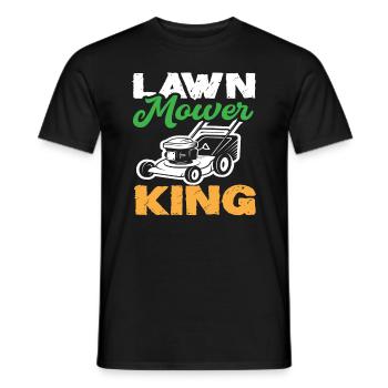 Landschaftsgärtner Rasen Mäher König - Männer T-Shirt - Schwarz - Vorne - AI Model Male 178 light (178cm)