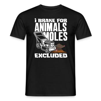 Landschaftsgärtner Rasen Mähen Maulwurf - Männer T-Shirt - Schwarz - Vorne - AI Model Male 178 light (178cm)