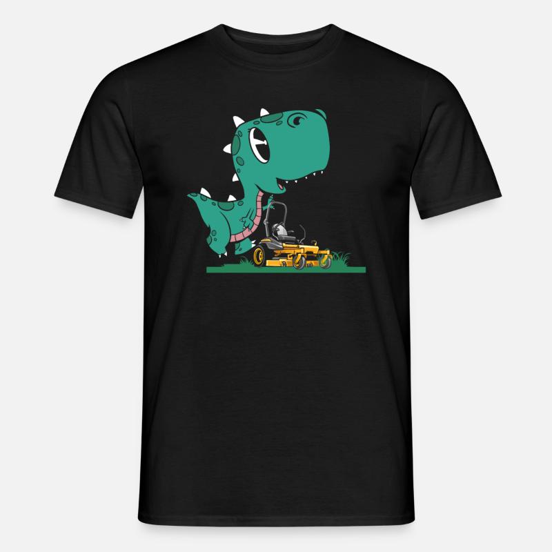 Landschaftsgärtner Dino - Männer T-Shirt - Schwarz