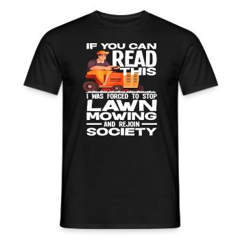 Landschaftsgärtner Lustiger Rasen Spruch - Männer T-Shirt - Schwarz - Vorne - AI Model Male 178 light (178cm)