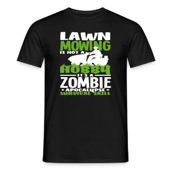 Landschaftsgärtner Rasen Mähen Zombie - Männer T-Shirt - Schwarz - Vorne - AI Model Male 178 light (178cm)