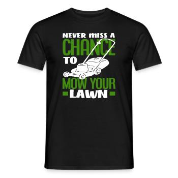 Landschaftsgärtner Rasen Mähen Spruch - Männer T-Shirt - Schwarz - Vorne - AI Model Male 178 light (178cm)