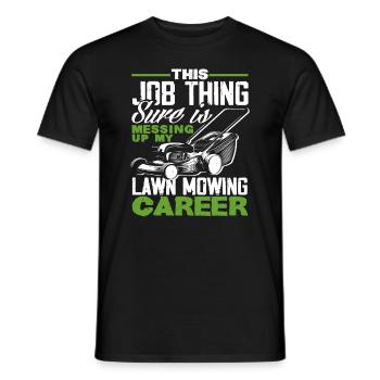 Landschaftsgärtner Rasen Mähen Karriere - Männer T-Shirt - Schwarz - Vorne - AI Model Male 178 light (178cm)