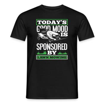 Landscaper Love Lawn Mowing - Men's T-Shirt - black - Front - AI Model Male 178 light (178cm)