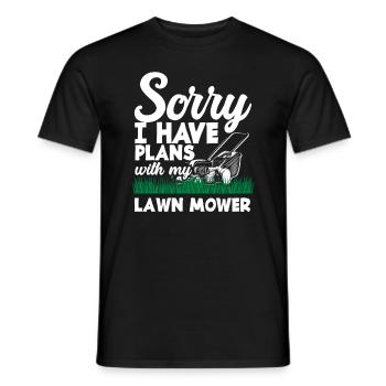 Landschaftsgärtner Pläne Rasenmäher - Männer T-Shirt - Schwarz - Vorne - AI Model Male 178 light (178cm)