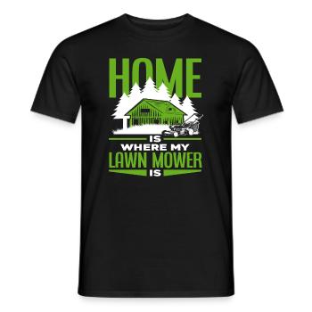 Landschaftsgärtner Heimat Rasenmäher - Männer T-Shirt - Schwarz - Vorne - AI Model Male 178 light (178cm)