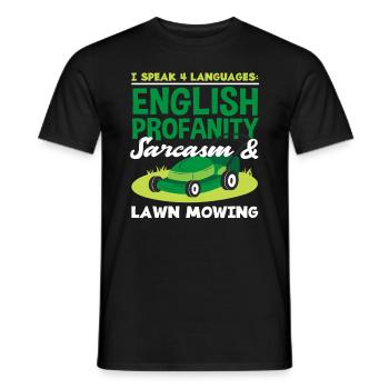 Landschaftsgärtner Sprachen - Männer T-Shirt - Schwarz - Vorne - AI Model Male 178 light (178cm)